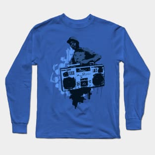 BoomBox Kid Blue Long Sleeve T-Shirt